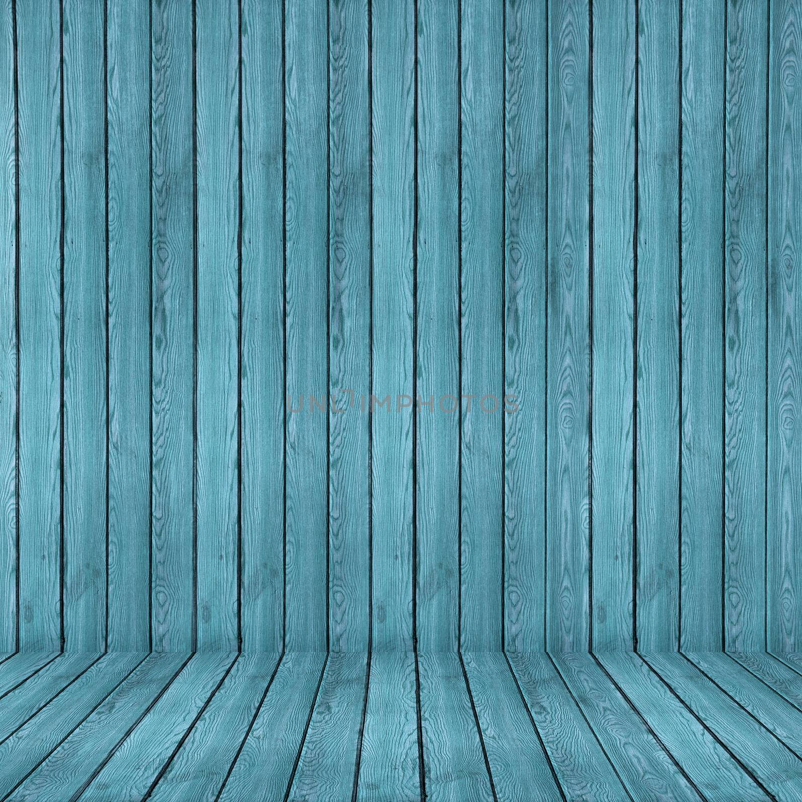 Wood texture background. blue wood wall and floor by ivo_13