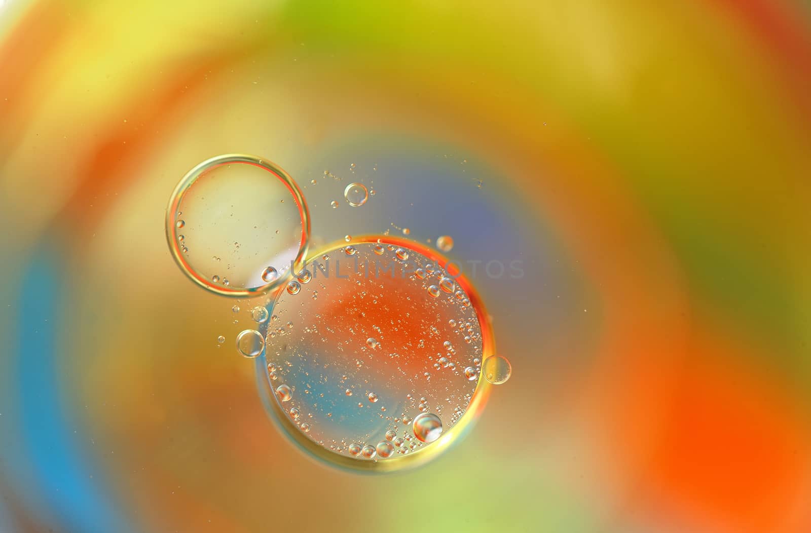 Colrful background with oil bubbles