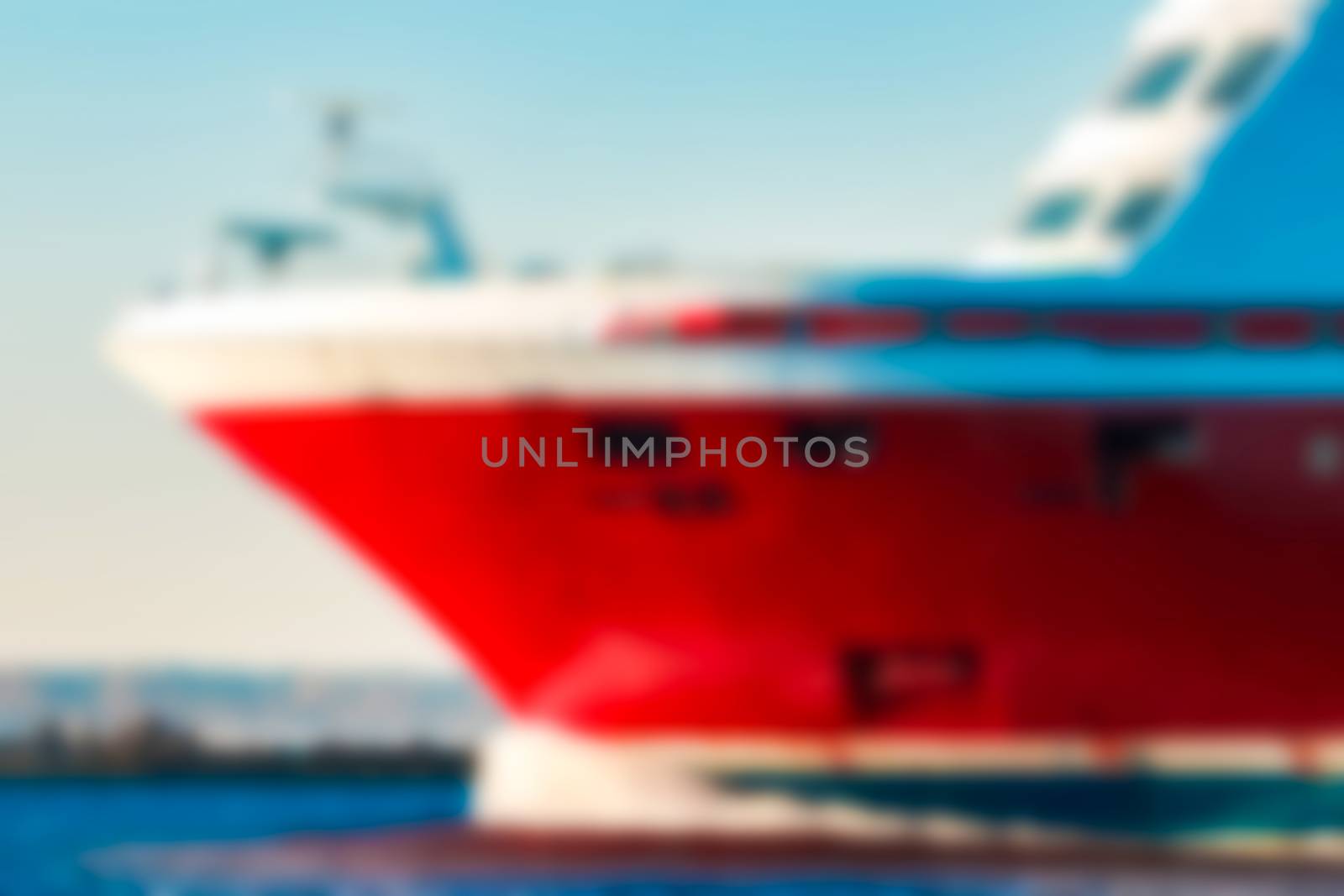 Cruise liner - blurred image by sengnsp