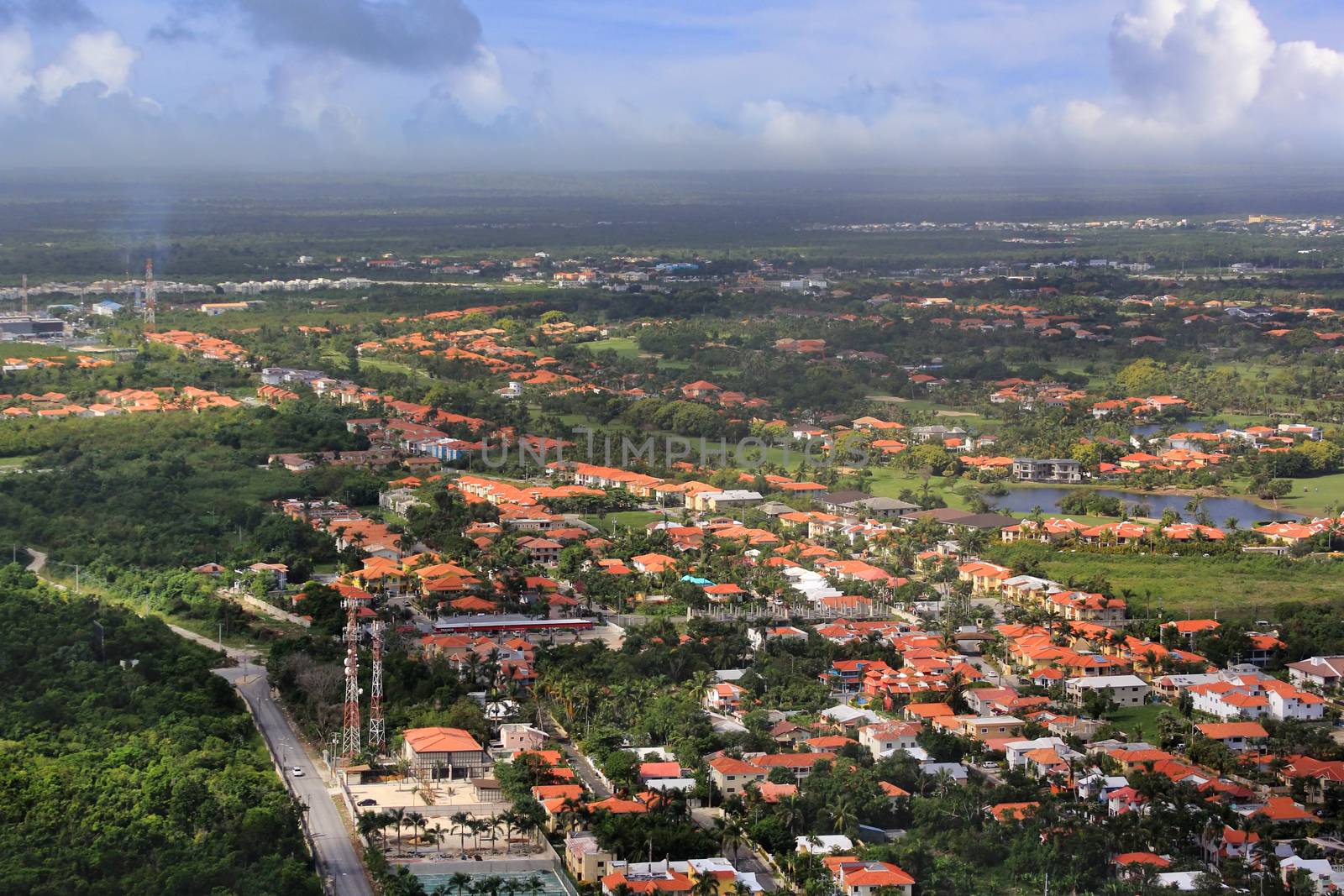 Aerial view of Dominican Republic