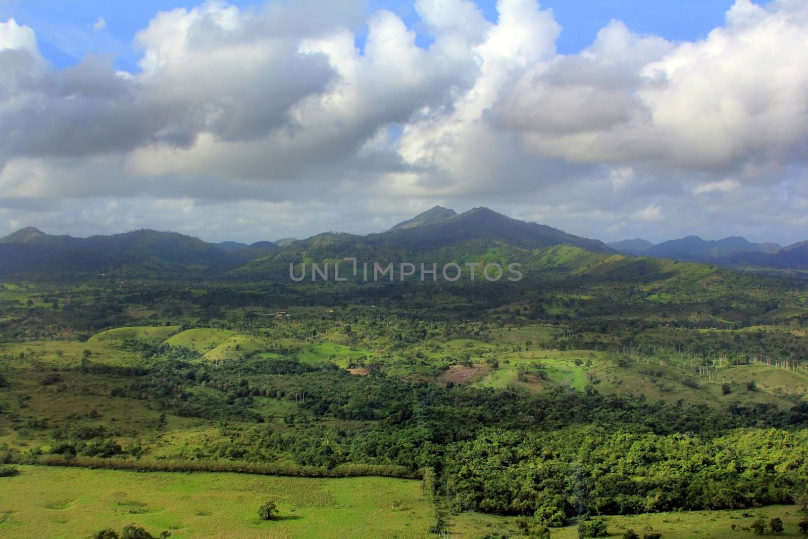 Aerial view of Cordilleras. Dominican Republic