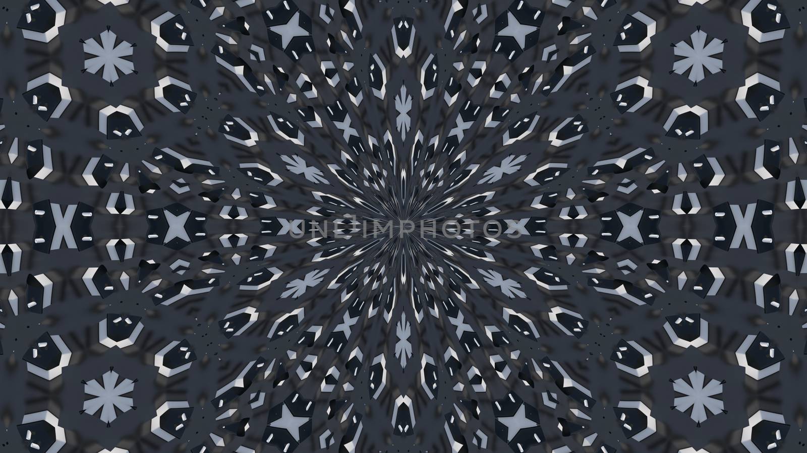 Abstract background kaleidoscope. Digital 3d rendering illustration.