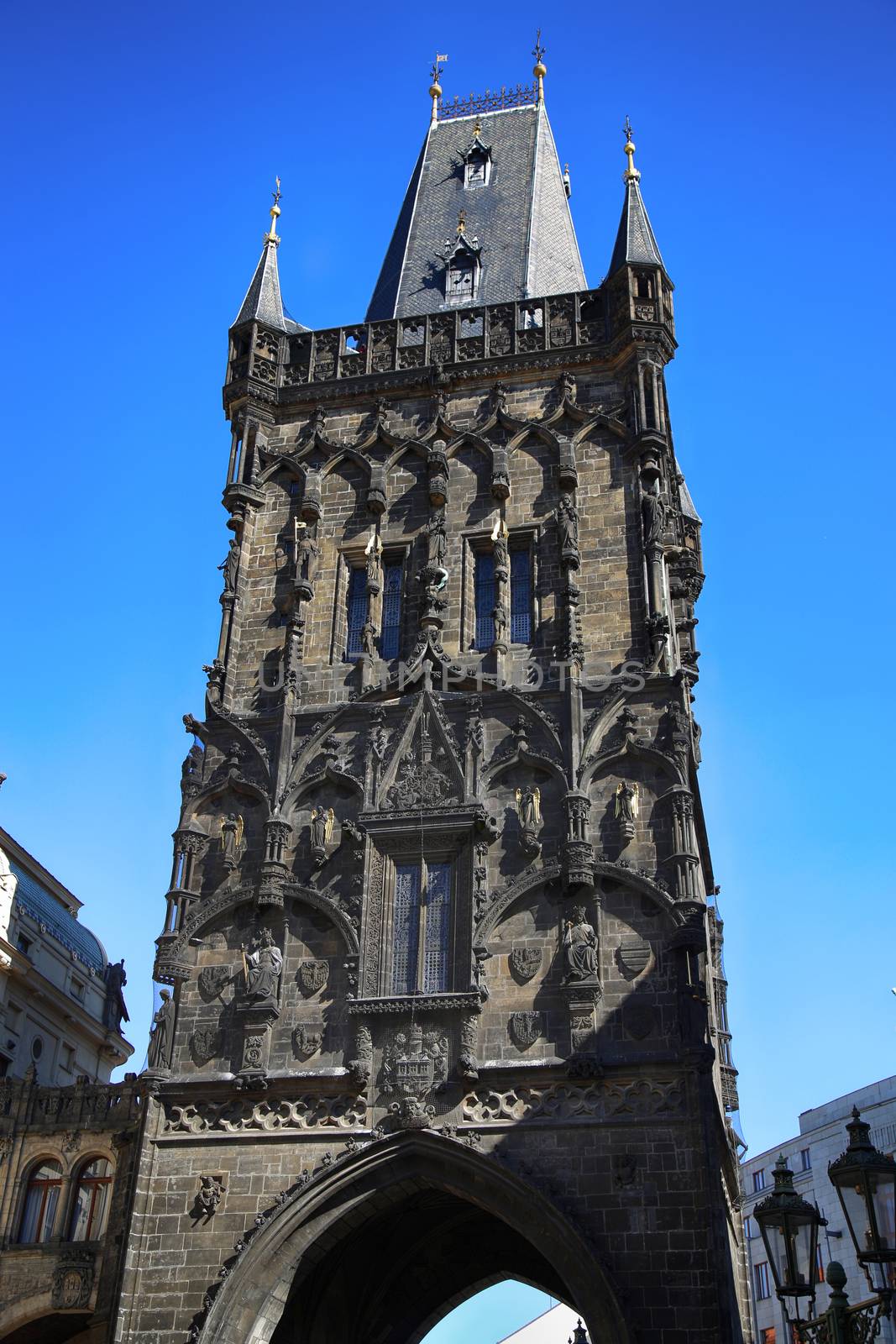 The Powder Tower is a high medieval Gothic tower in Prague, Czec by vladacanon