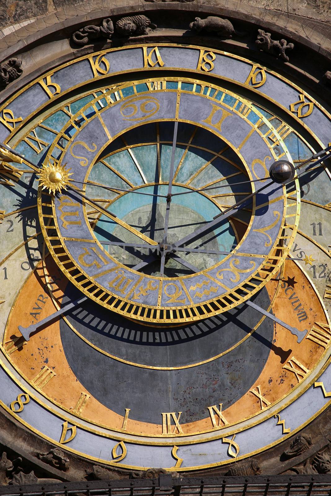 Astronomical clock Orloj at Old Town Square in Prague, Czech Republic