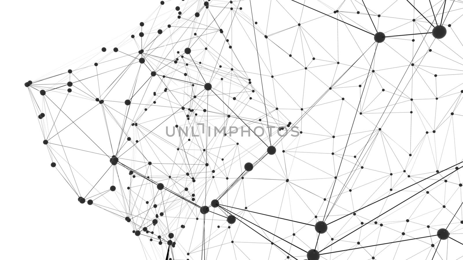 Concept of Network or Internet Communication. 3d illustration. White background