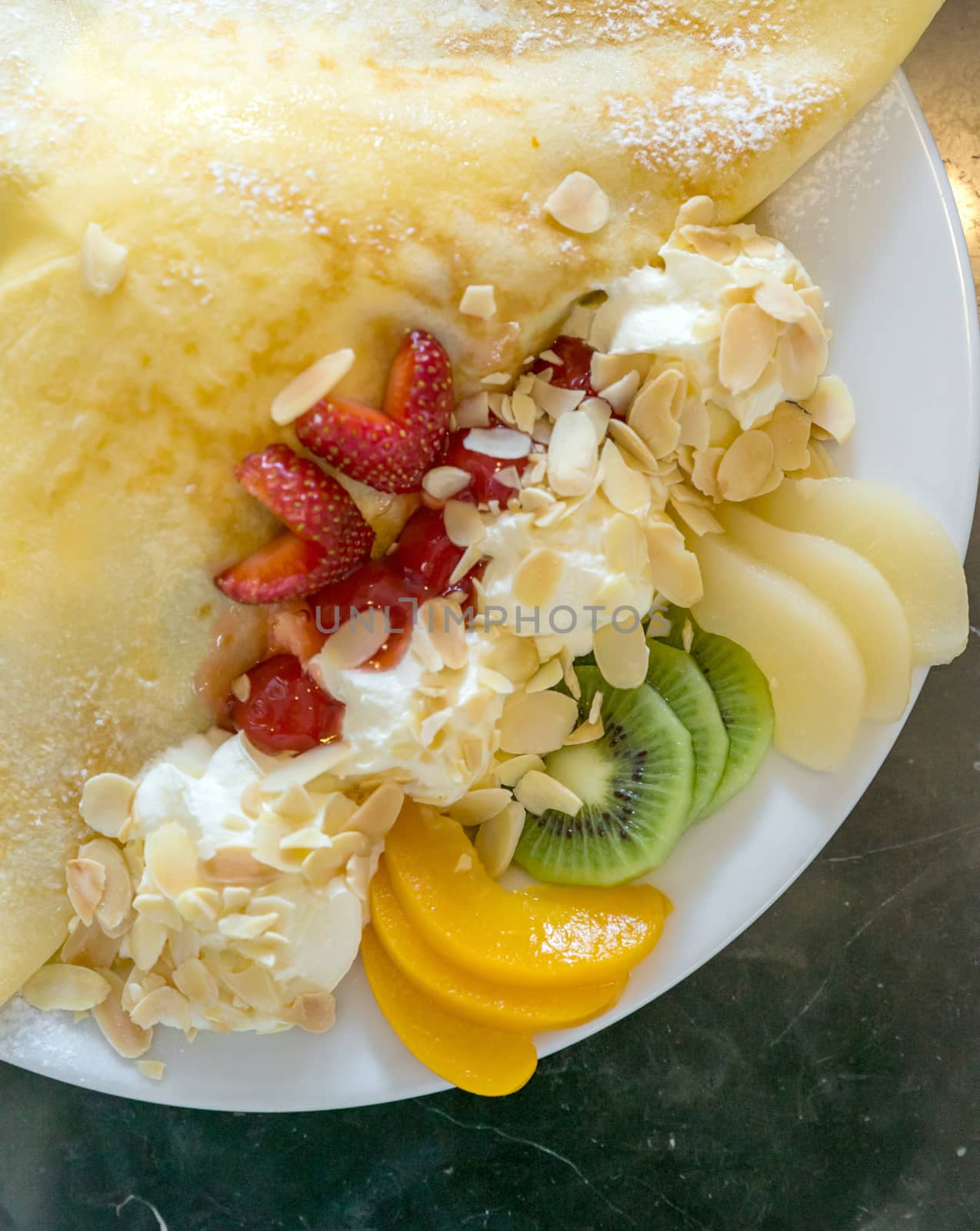 Exotic Fruit crape with ice cream