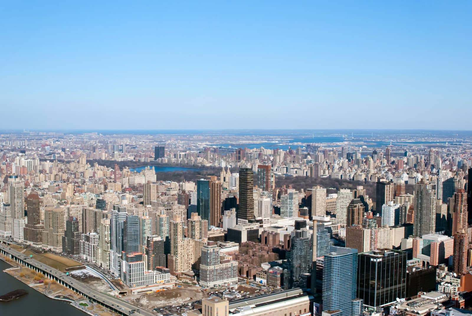 aerial view of new york city