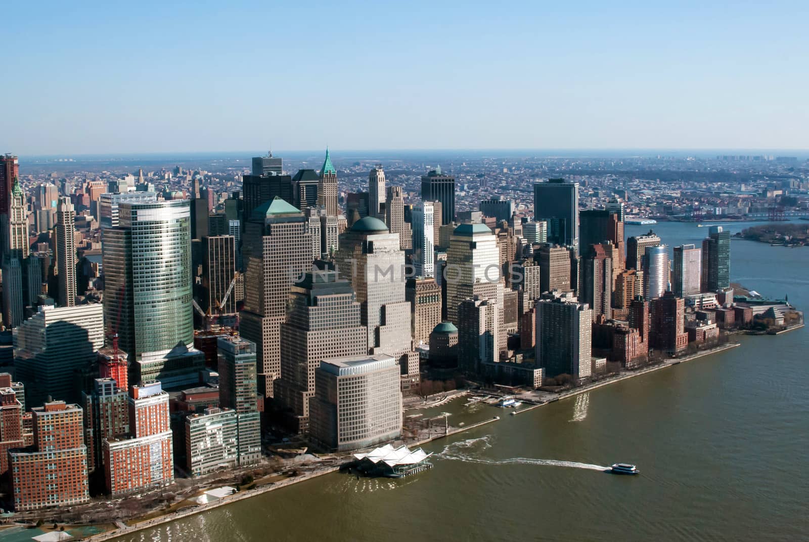 aerial view of new york city