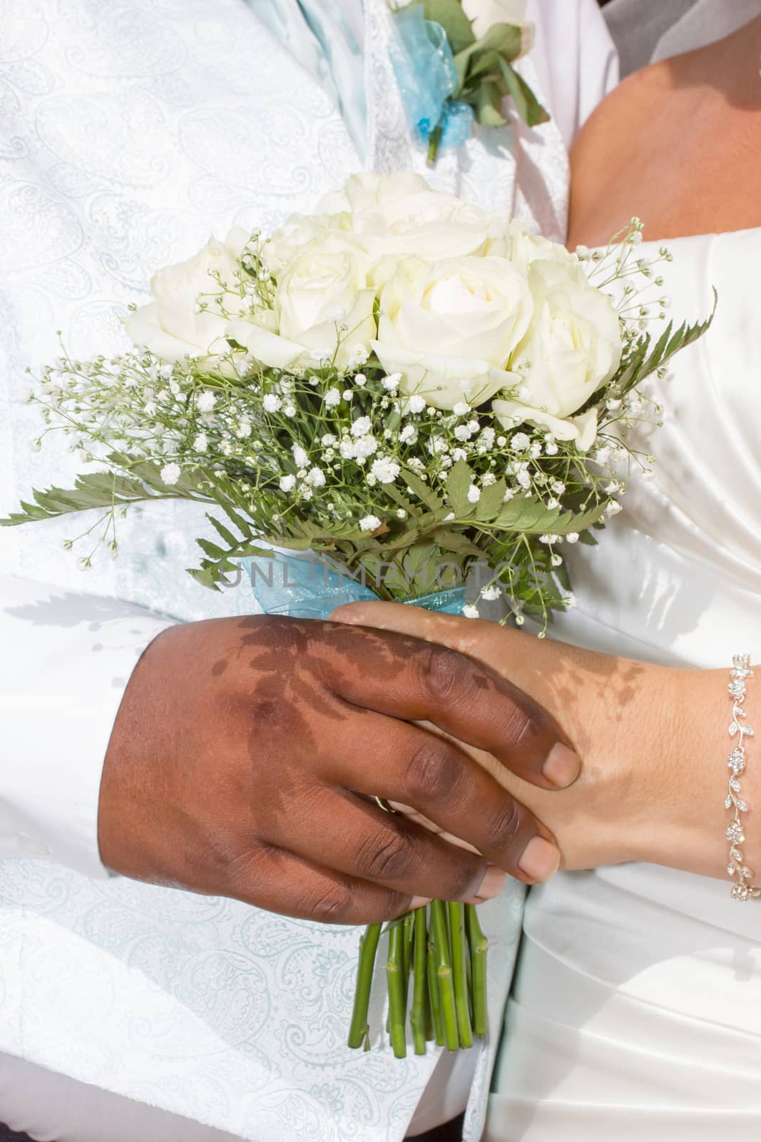 bride hold wedding bouquet