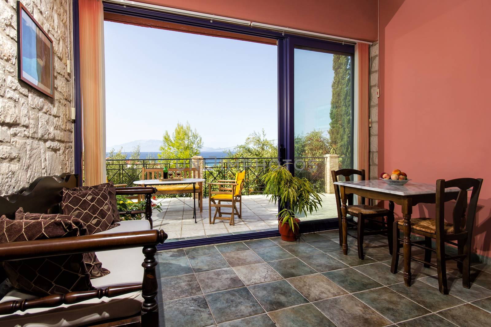 interior of a traditional apartment close to the sea