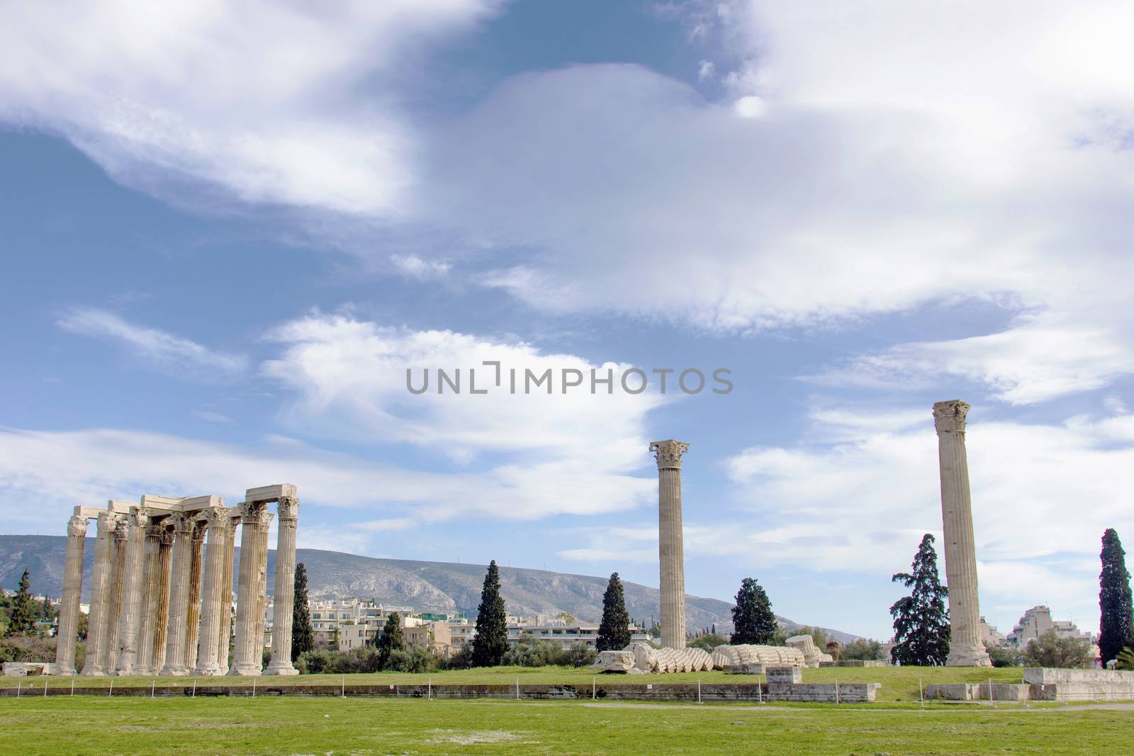 ruins of an ancient greek temple in Athens