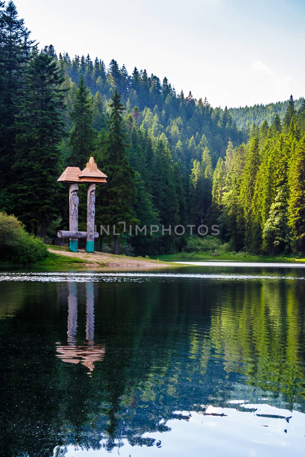 beautiful scenery of Synevyr lake by Pellinni