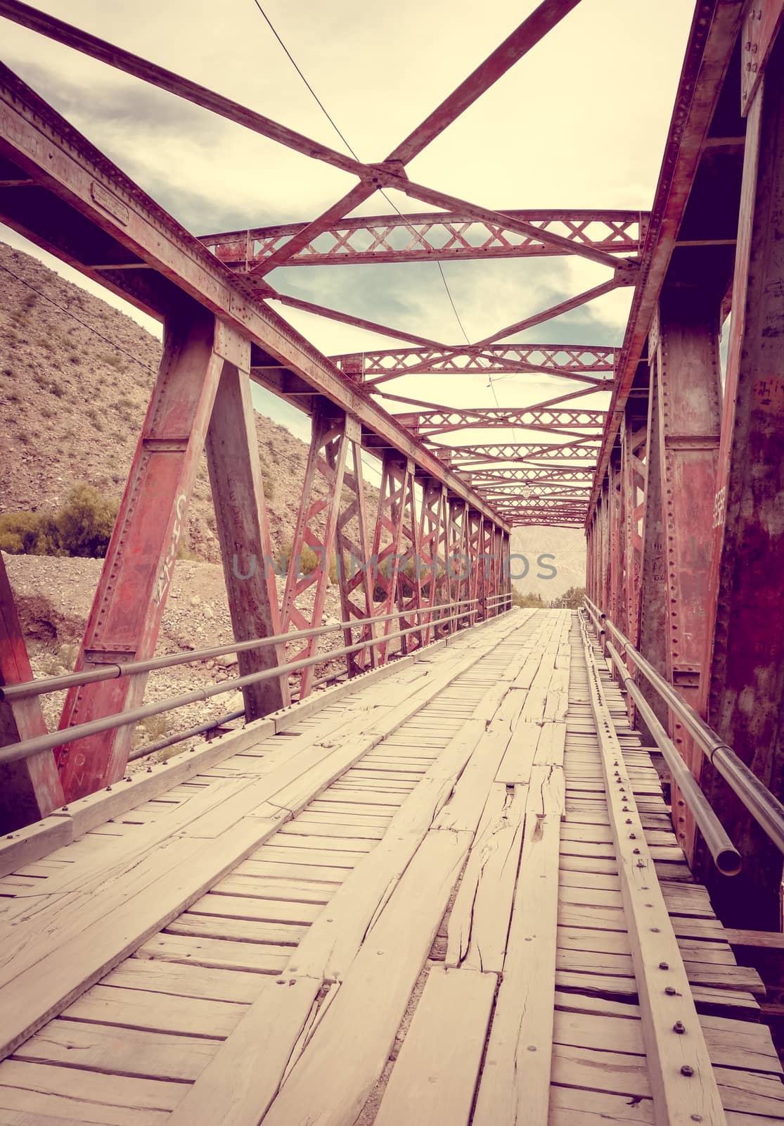 Old bridge in Tilcara Pukara, Argentina
