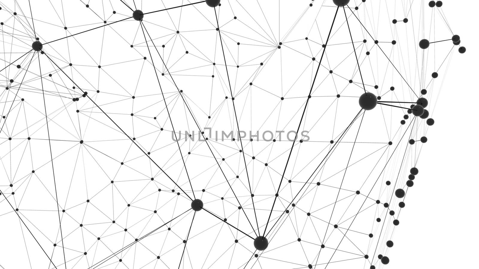 Concept of Network or Internet Communication. 3d illustration. White background