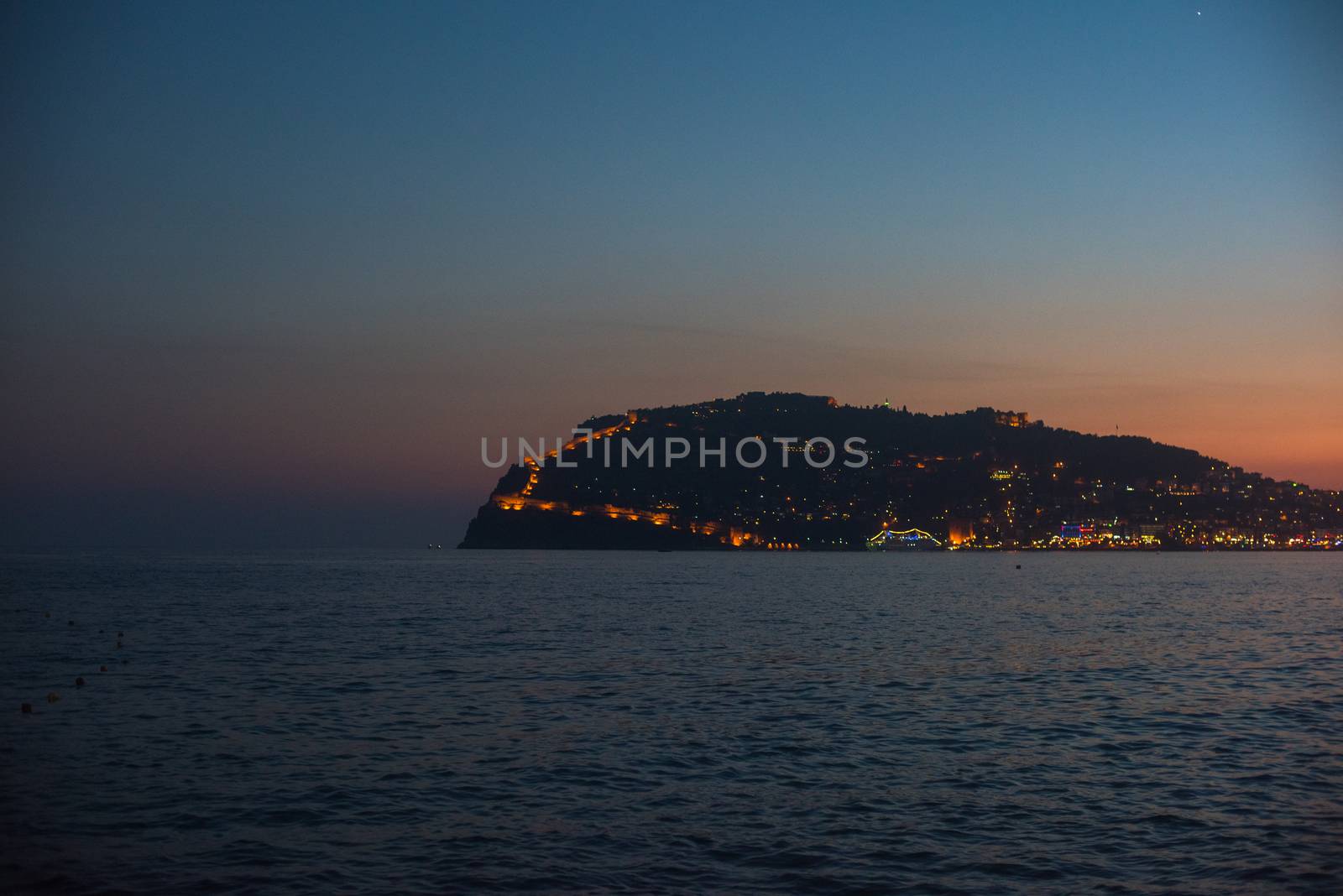 Evening at Alanya coast, Turkey