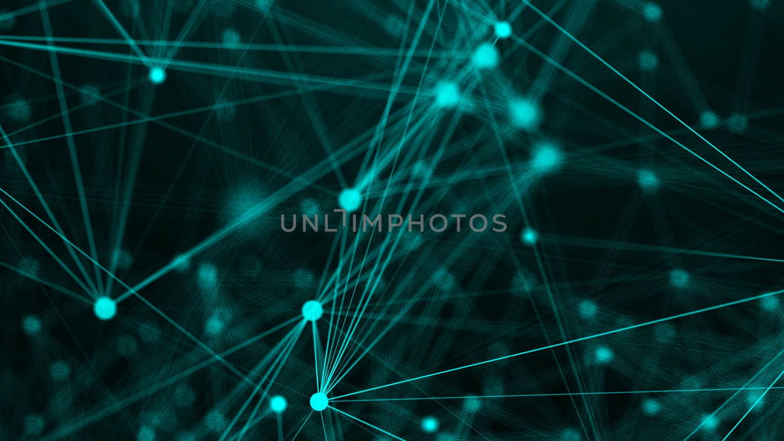 Abstract connection dots. Digital background. 3d rendering