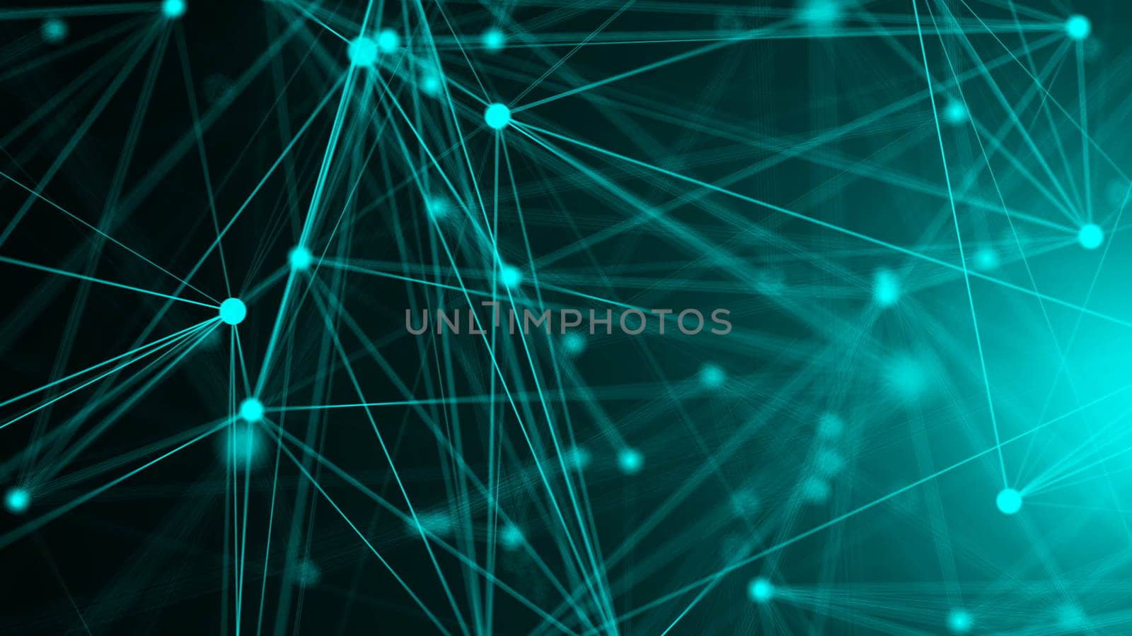 Abstract connection dots. Digital background. 3d rendering