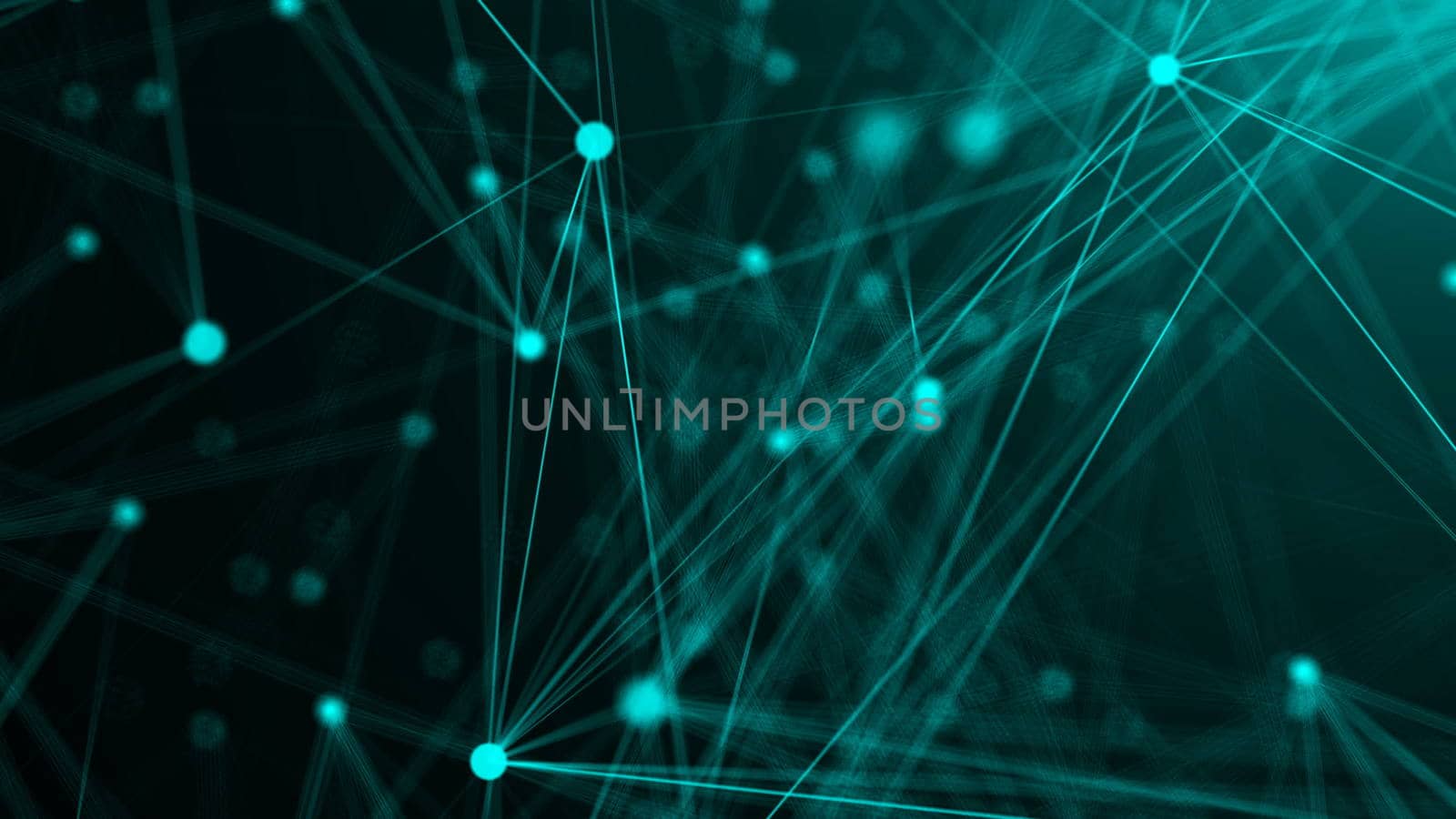 Abstract connection dots. Digital background. 3d rendering