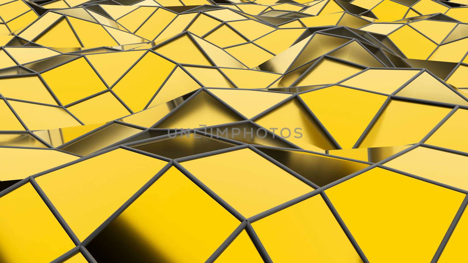 Abstract seamless gold triangular crystalline background animation by nolimit046