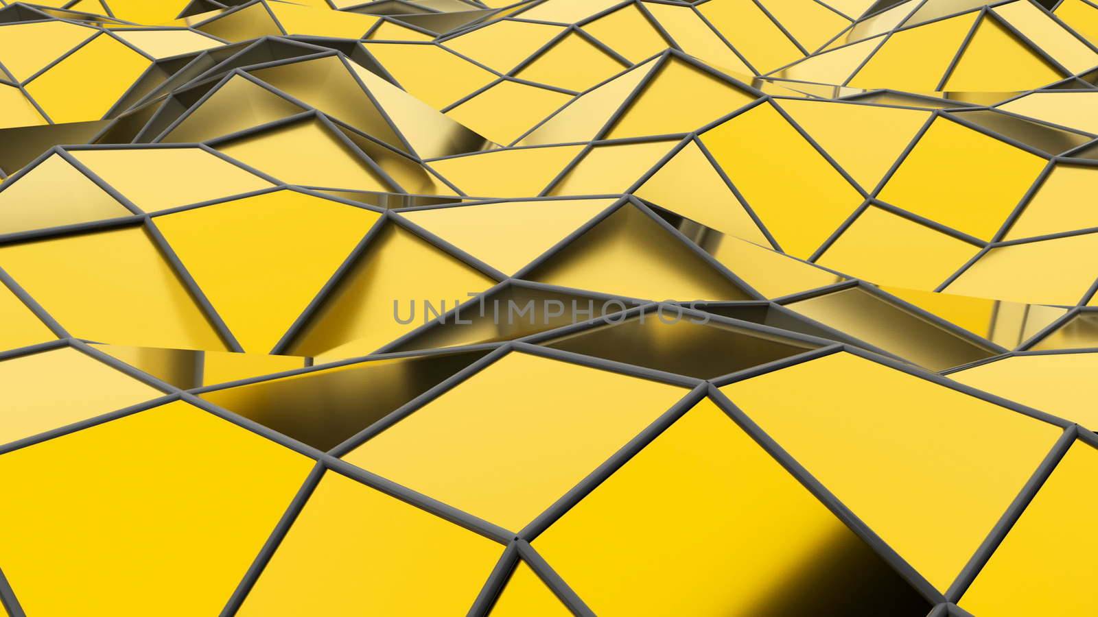 Abstract seamless gold triangular crystalline background animation by nolimit046