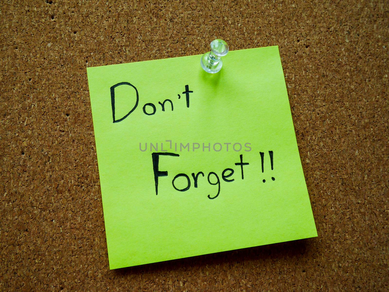 Don't forget on post it note for remind