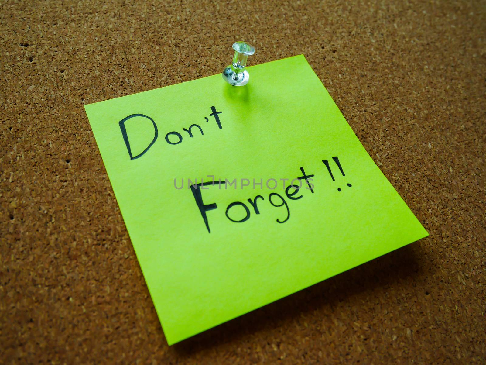 Don't forget on post it note for remind