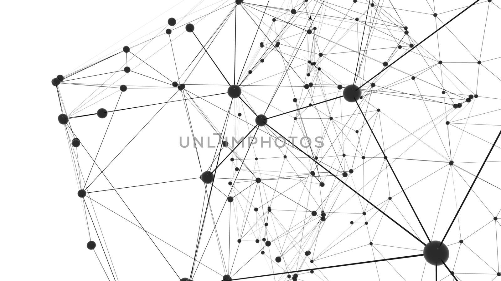 Concept of Network or Internet Communication. 3d illustration. White background