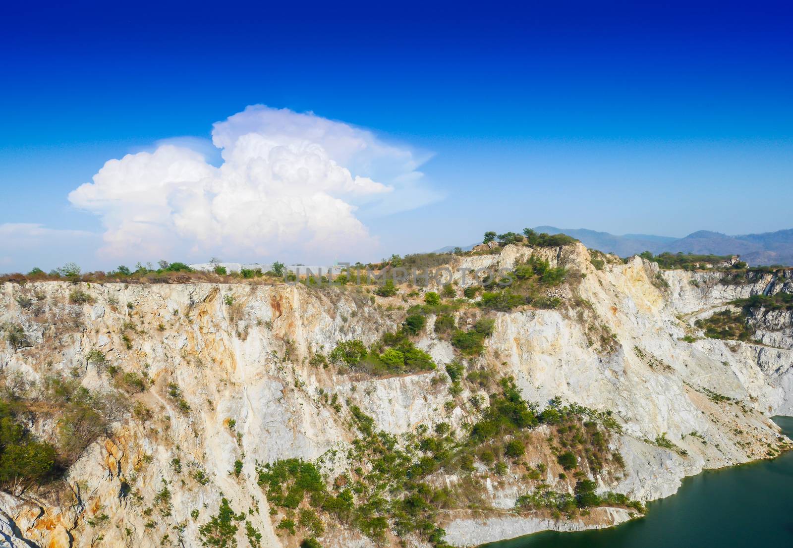 Beautiful grand canyon with blue sky in thailand