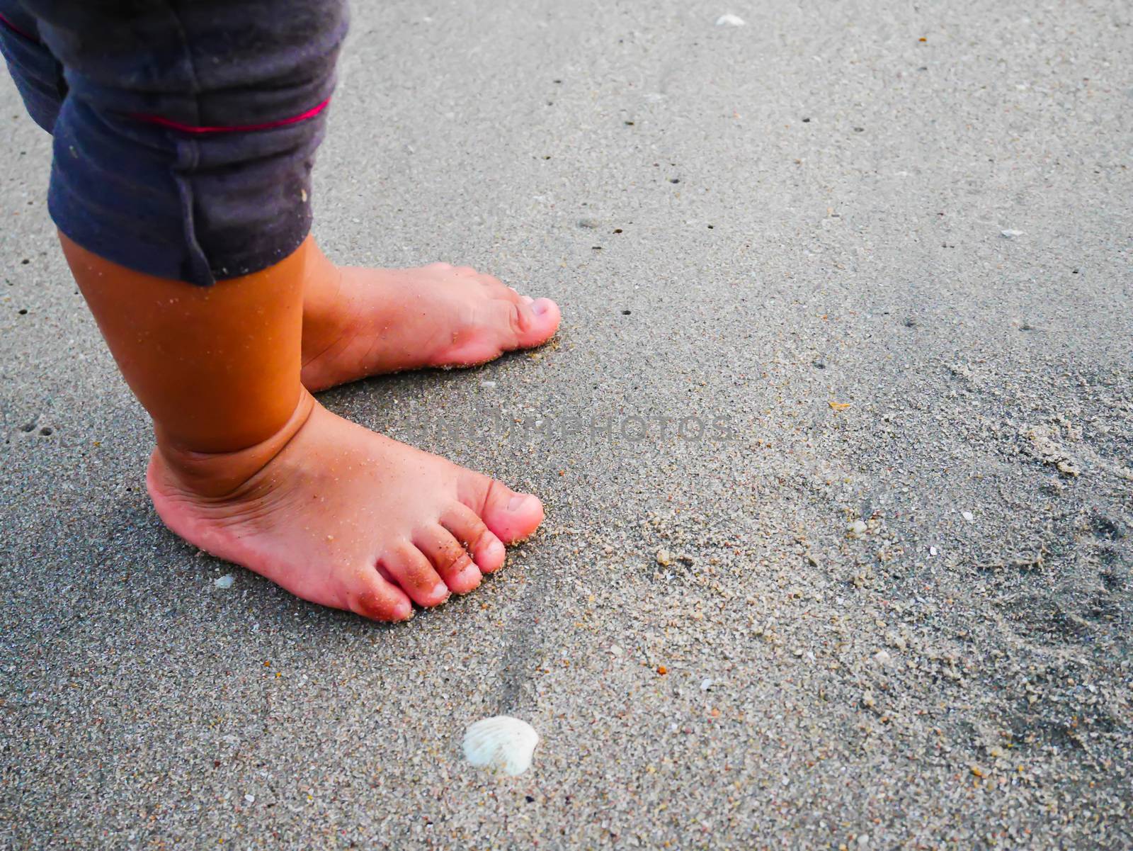 Asia baby toddler on the beach