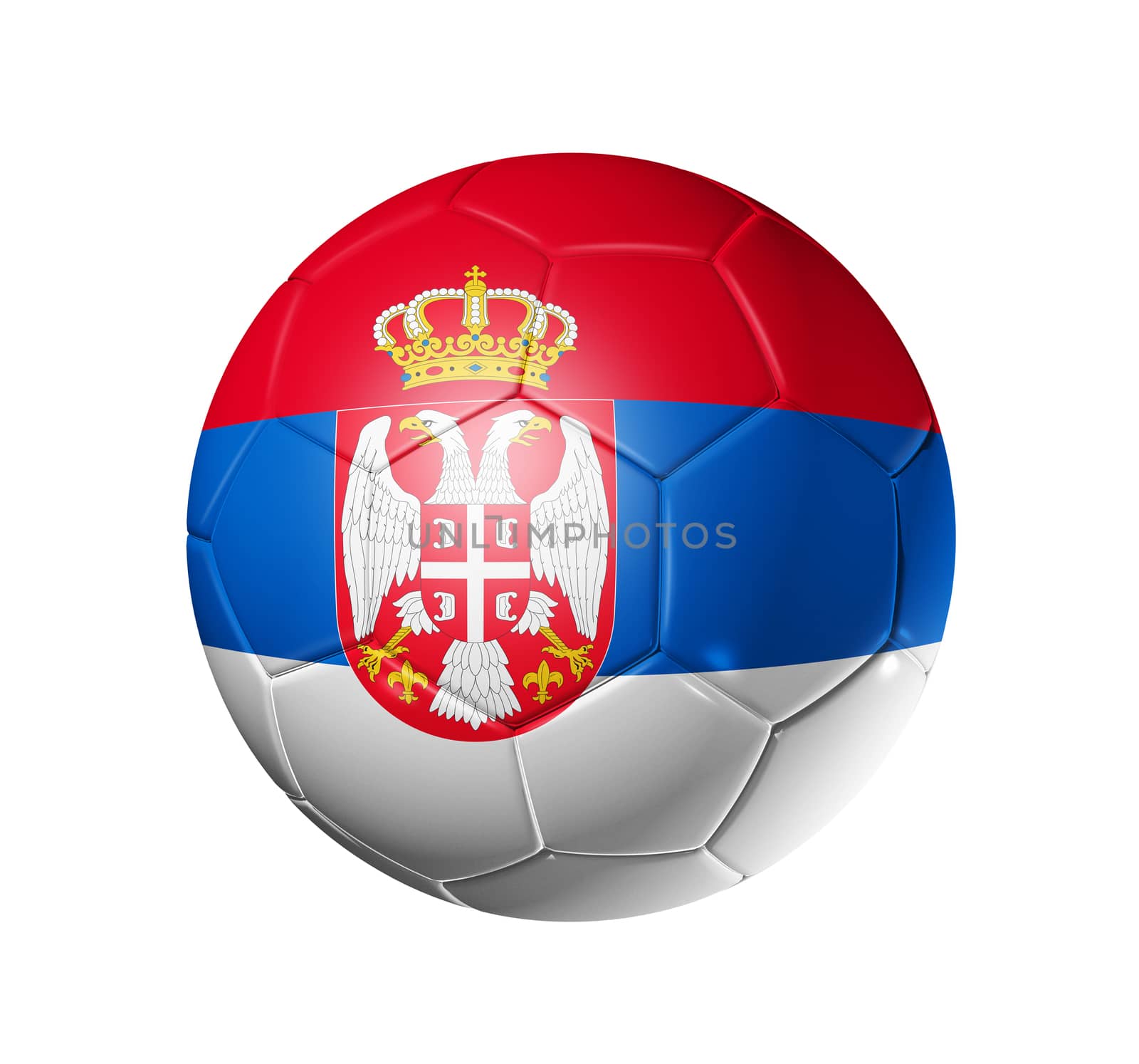 Soccer football ball with Serbia flag by daboost