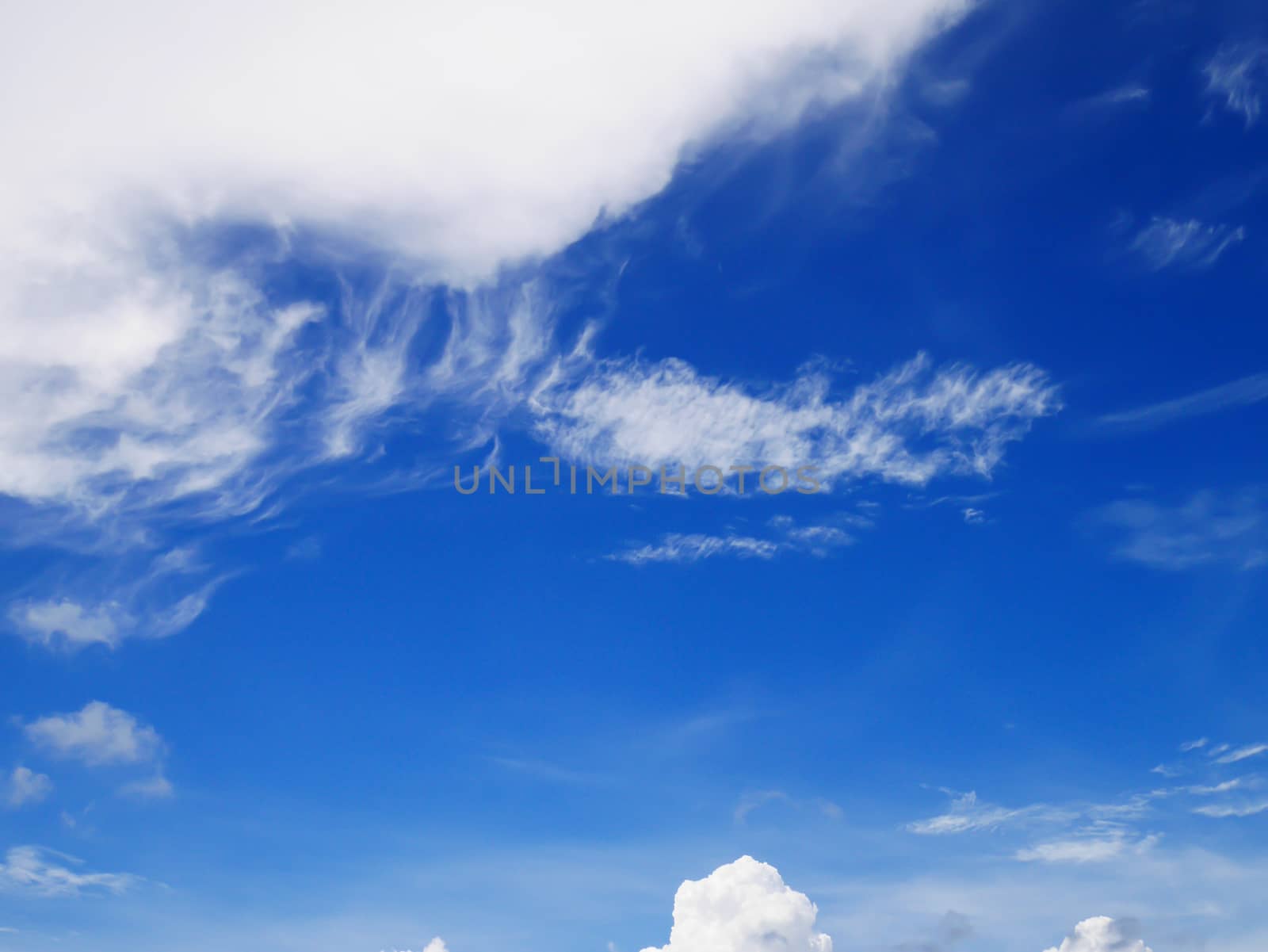 Beautiful blue sky and cloud background