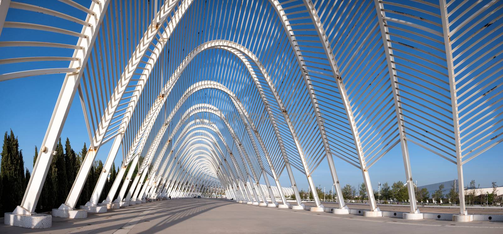 ATHENS, GREECE - APRIL 4, 2016: Kalatrava's construction complex in Athens, OAKA Olympic Stadium