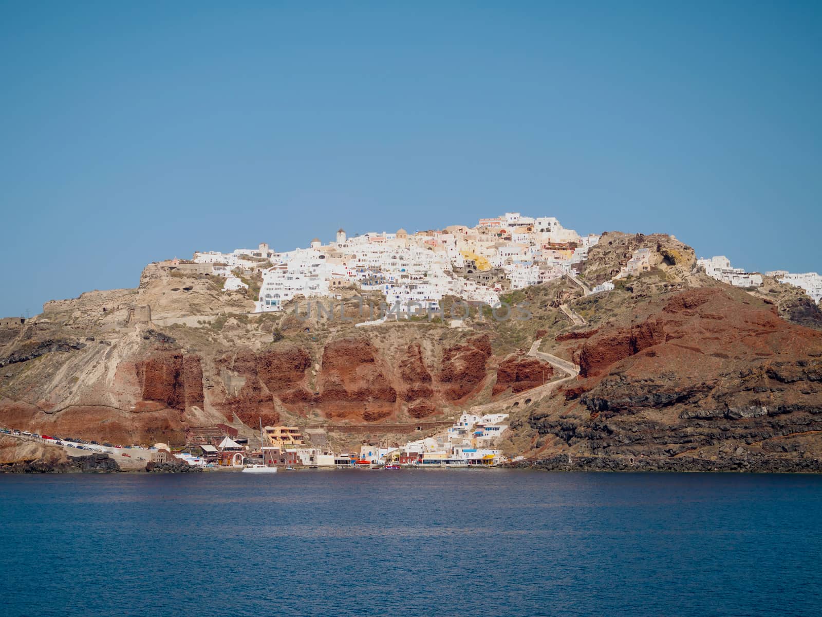 View of fira in Santorini island in Cyclades,Greece
