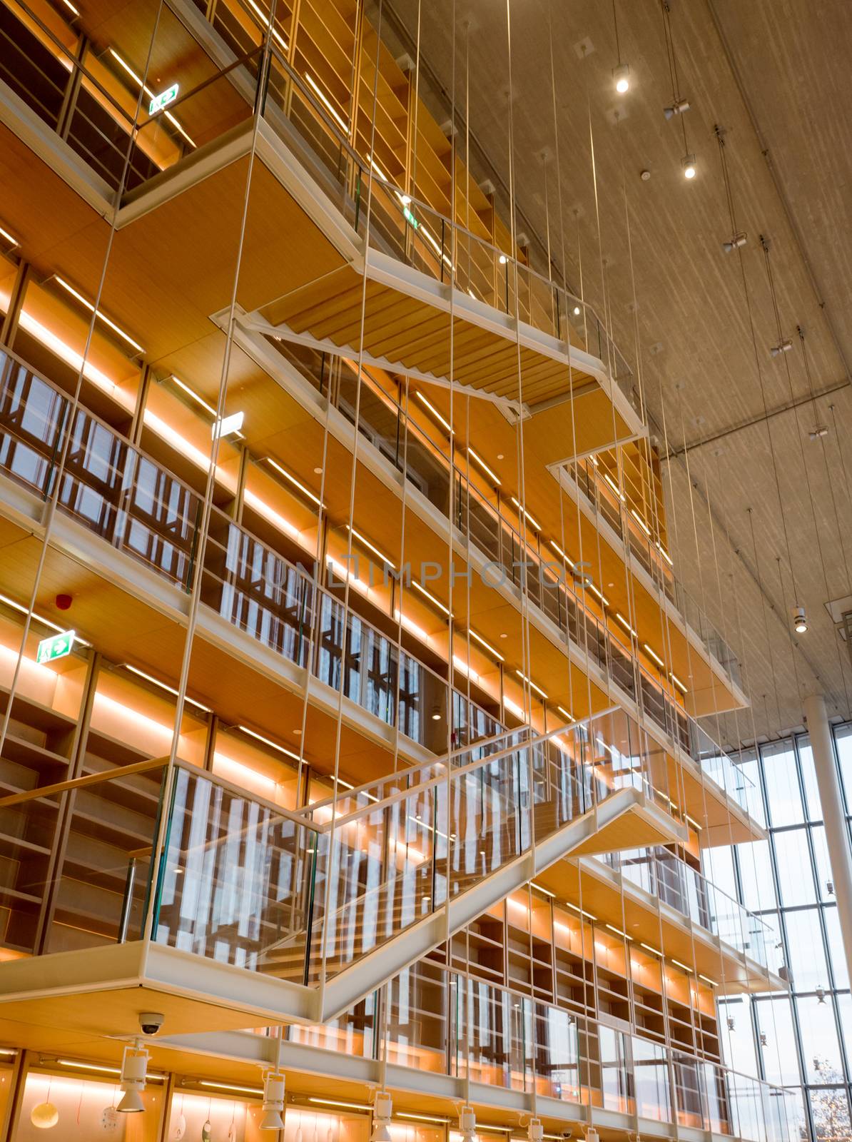 Athens, Greece - January 1,2017: The interior of the Foundation of Stavros Niarchos, culture center in Athens, Greece