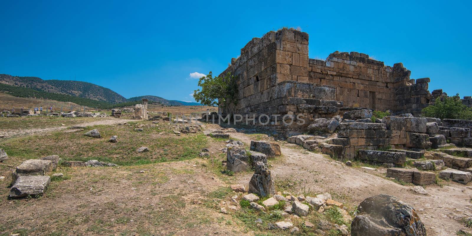 photo of ancient city Hierapolis, near modern turkey city Denizli, Turkey