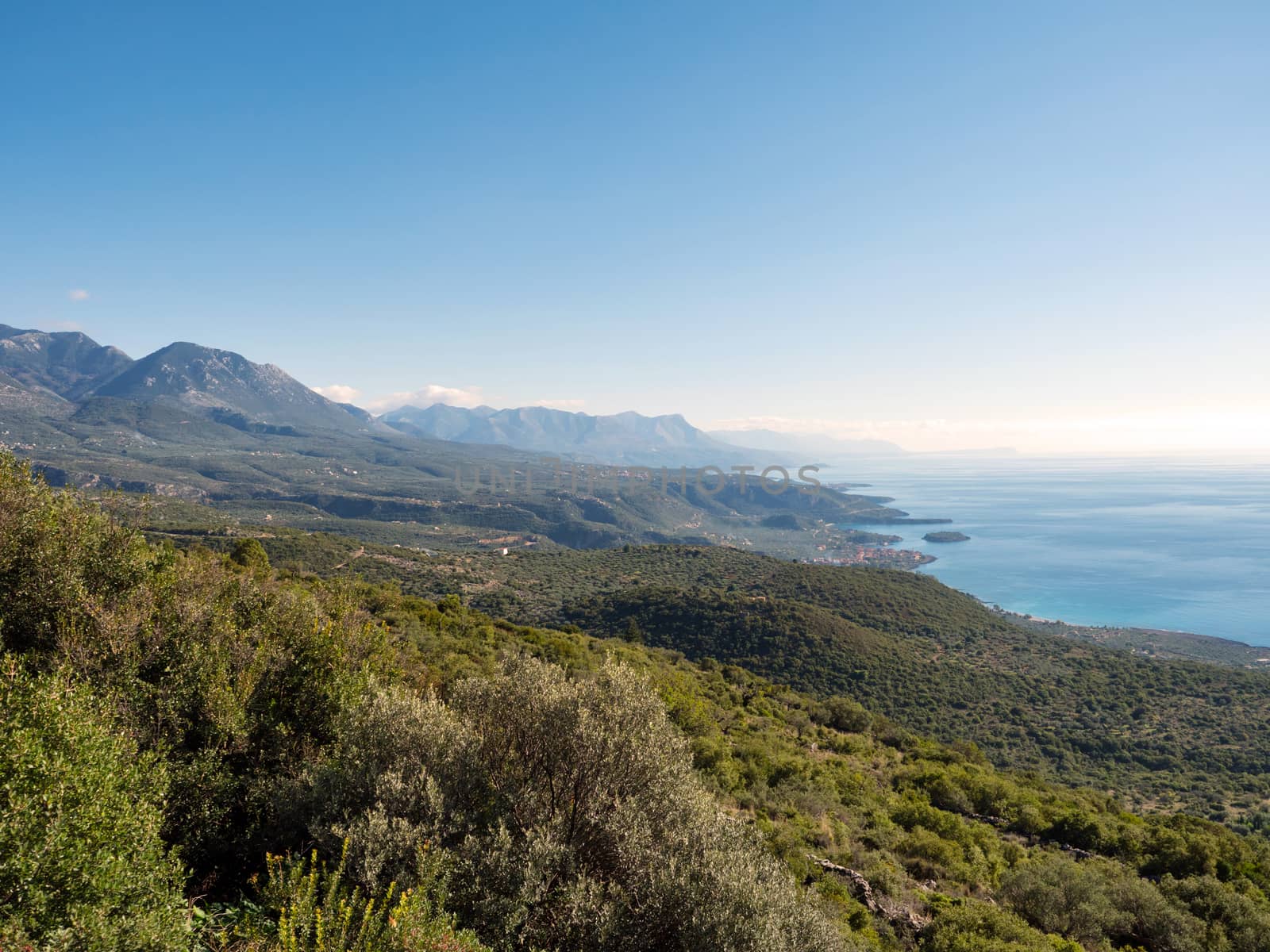 Landscape of Mani region in Laconia Peloponnese,Greece