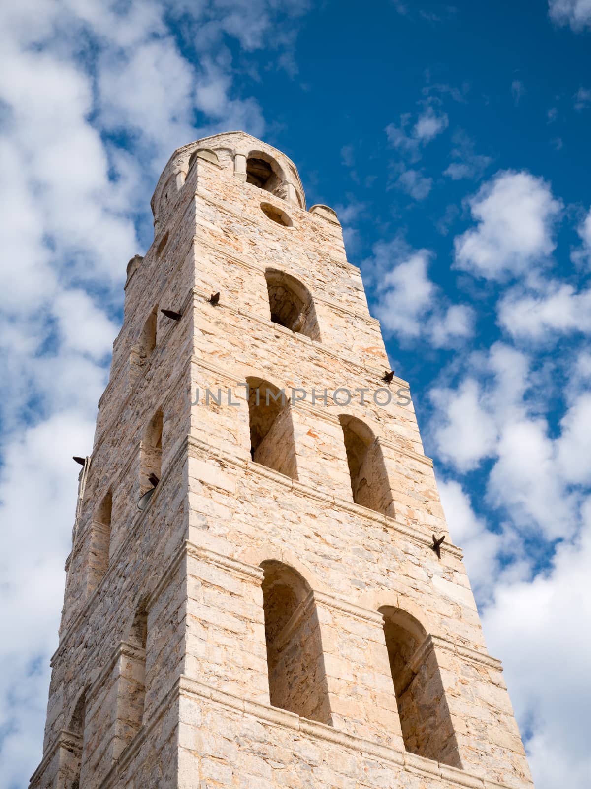 Tower house in traditional village of Aeropolis,
Laconia, Peloponnese, Greece