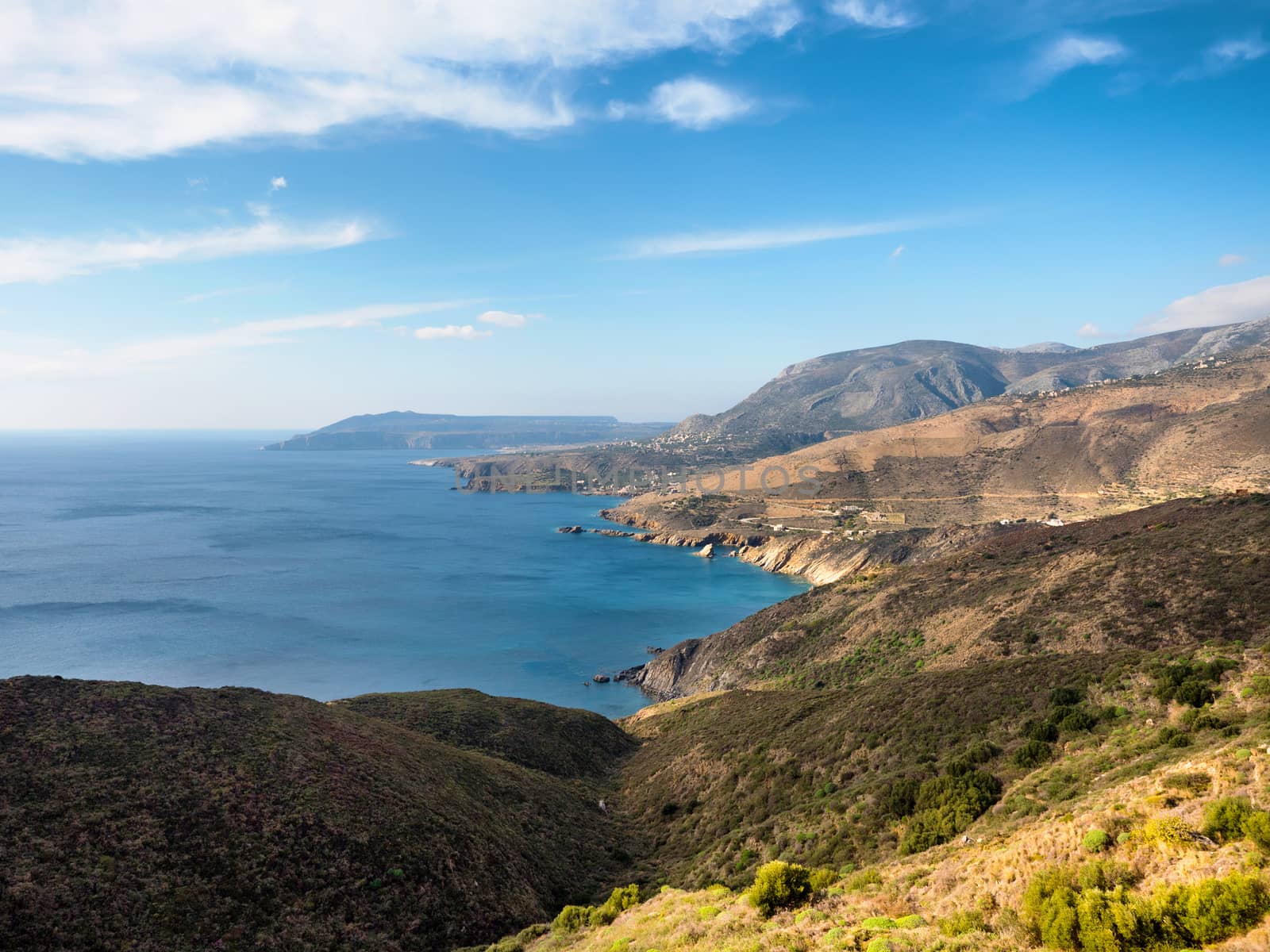 Landscape of Mani region in Laconia Peloponnese,Greece