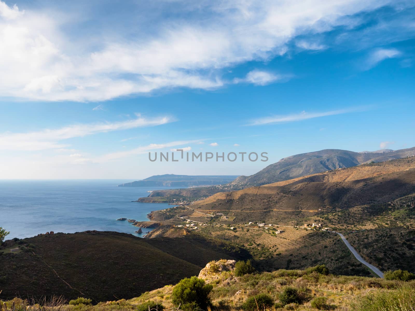 Landscape of Mani region in Laconia Peloponnese,Greece