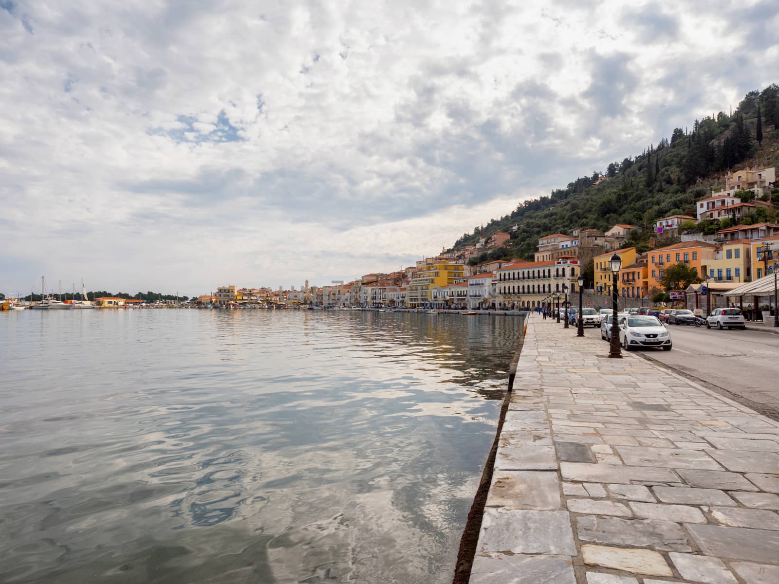 Githeio town with beautiful houses in the port, Laconia Peloponnese,Greece