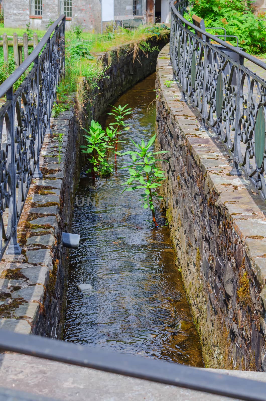 Small river to the water drive of a water mill.