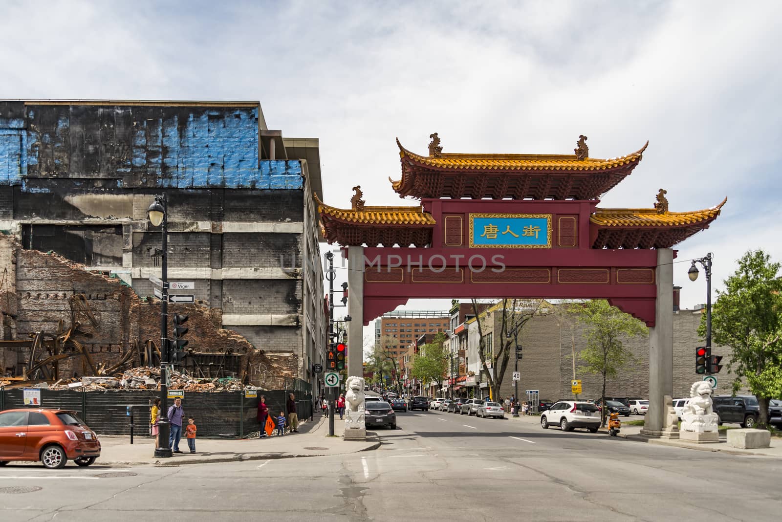 Chinatown Gateway at the entrance of Montreal Chinatown by edella