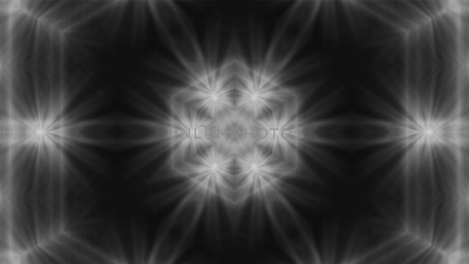 Abstract white kaleidoscope. 3d rendering digital background.