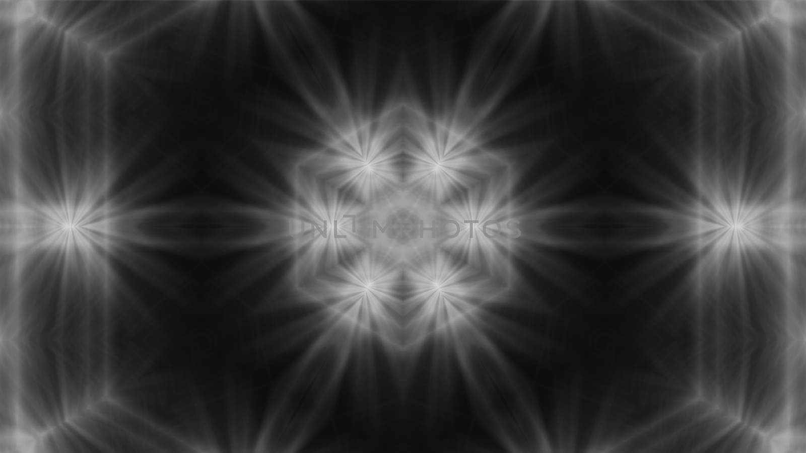 Abstract white kaleidoscope. 3d rendering digital background by nolimit046