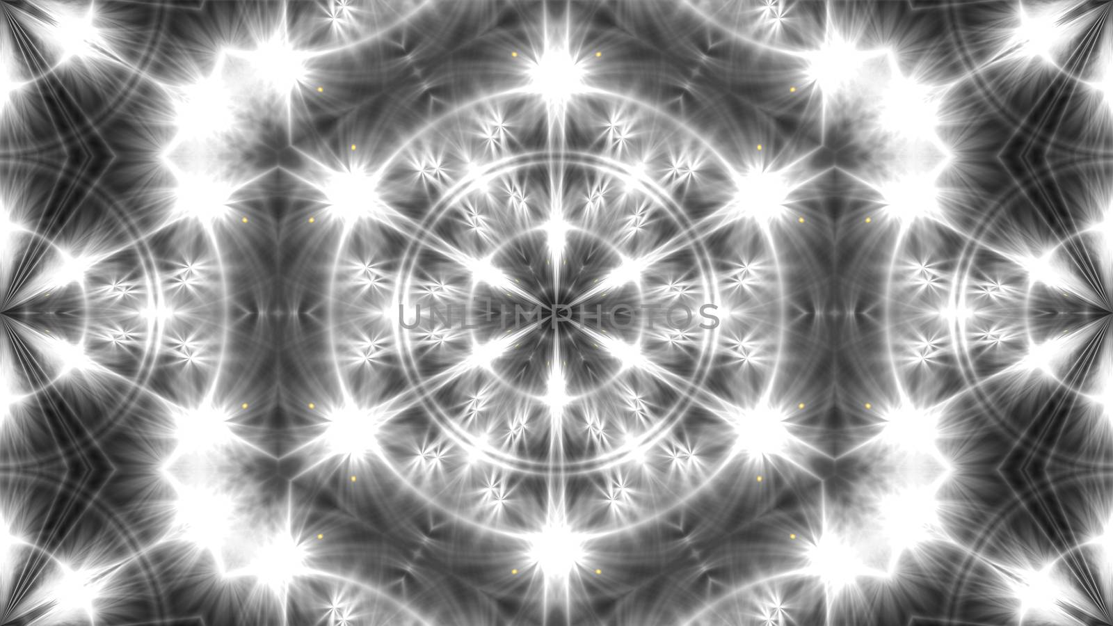 Abstract white kaleidoscope. 3d rendering digital background by nolimit046