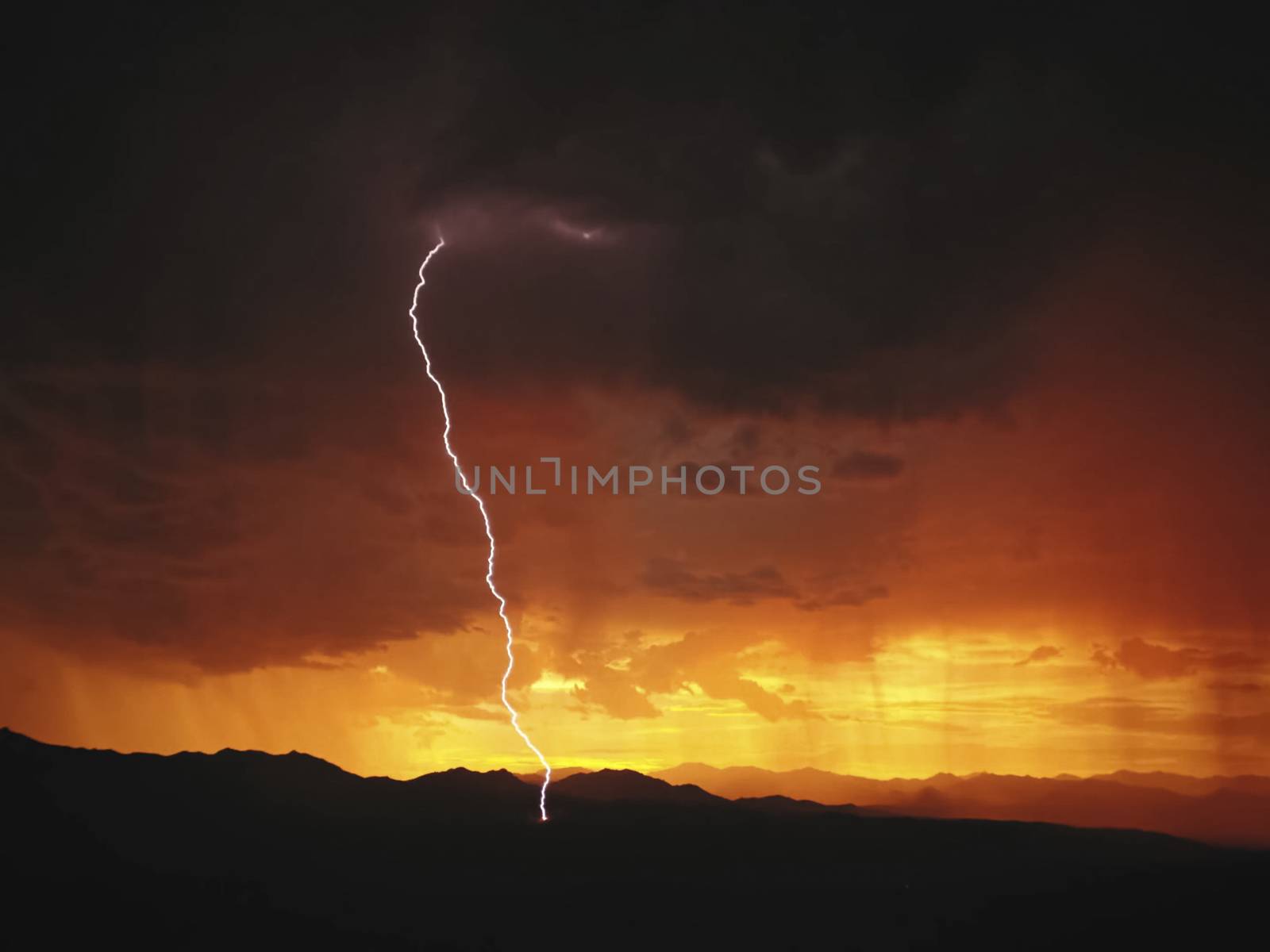 Lightning in the sky. Electric discharges in the sky by nyrok