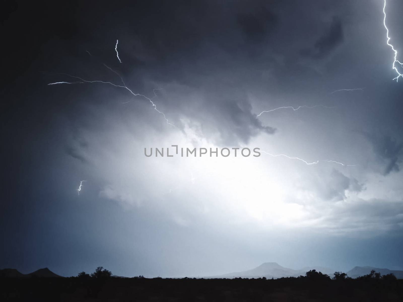 Lightning in the sky. Electric discharges in the sky by nyrok