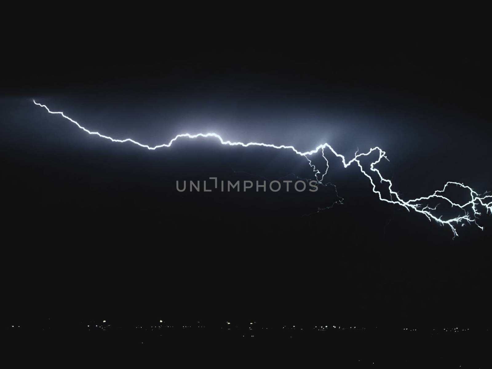 Lightning in the sky. Electric discharges in the sky by nyrok