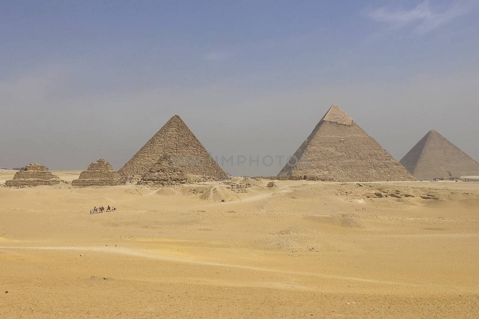 Pyramids of giza. Great pyramids of Egypt. The seventh wonder of the world. Ancient megaliths