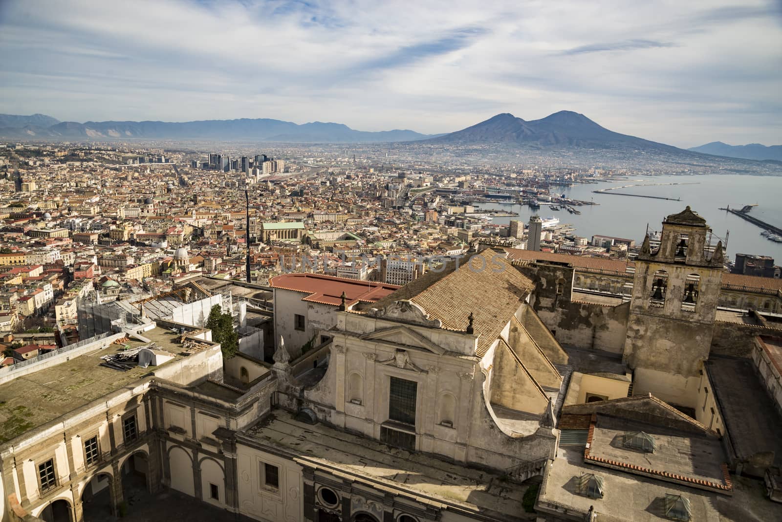 View of Naples from Castle Sant Elmo, Campania, Italy